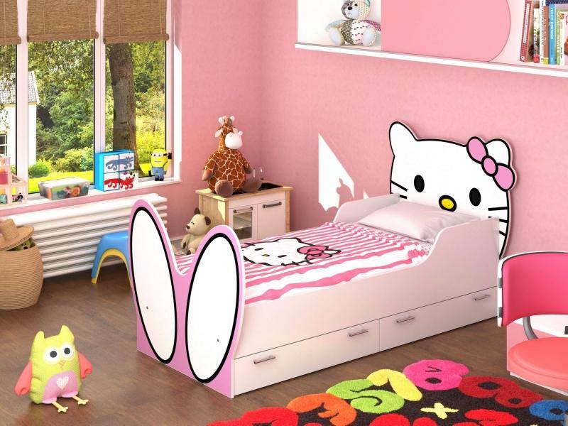 кровать hello kitty! с бязевым матрацем в Шахтах