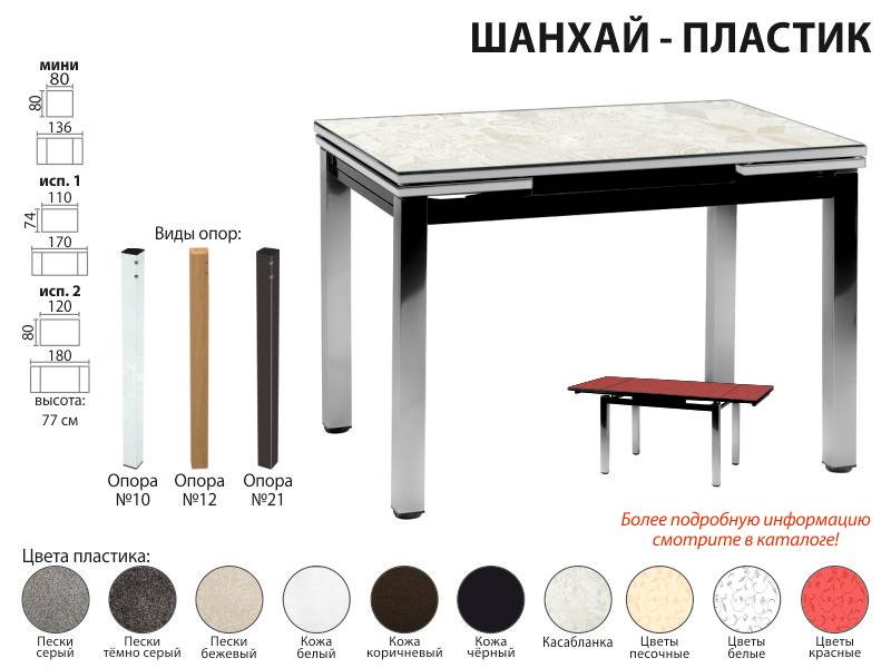 стол обеденный шанхай пластик в Шахтах