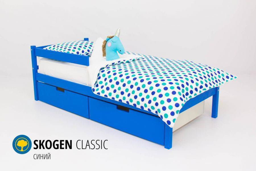 детская кровать skogen classic синий в Шахтах