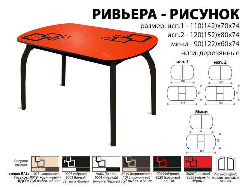 стол обеденный ривьера рисунок в Шахтах