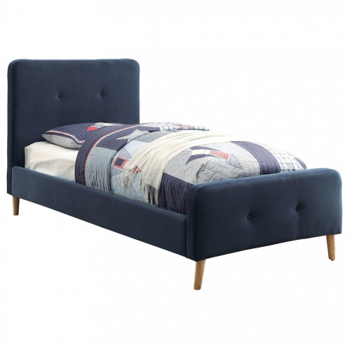 кровать button tufted flannelette navy 140х200 в Шахтах