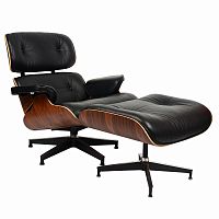 кресло eames style lounge chairчерное с коричневым в Шахтах