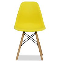 стул деревянный pc-015 желтый ножки дерево (eames style) в Шахтах