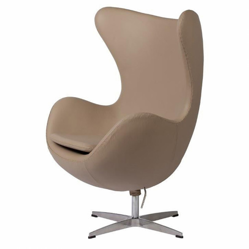 кресло egg chair кожа темно-бежевое в Шахтах