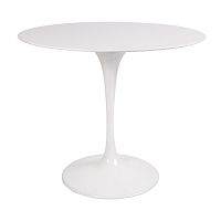 стол eero saarinen style tulip table mdf белый d90 глянцевый в Шахтах