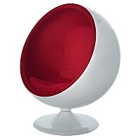 кресло-шар eero ball chair бело-красное в Шахтах