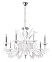 подвесная люстра crystal lux letisia sp8 white белая в Шахтах