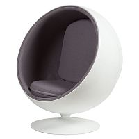 кресло eero ball chair серое в Шахтах