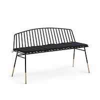 siena bench 120 черный металл черная ткань от la forma (ex julia grup) в Шахтах