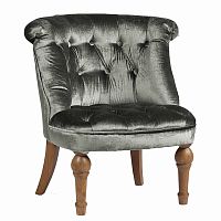 кресло sophie tufted slipper chair микровелюр серое в Шахтах