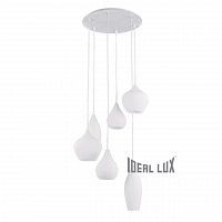 подвесная люстра ideal lux soft sp6 bianco в Шахтах