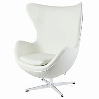 кресло egg chair by arne jacobsen белое в Шахтах