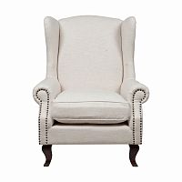 кресло collins wingback chair кремовая ткань в Шахтах