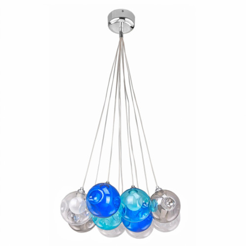 люстра bocci blue 10 прозрачное, голубое, пепельное стекло в Шахтах