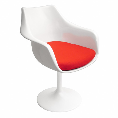 кресло tulip armchair бело-красное шерсть в Шахтах