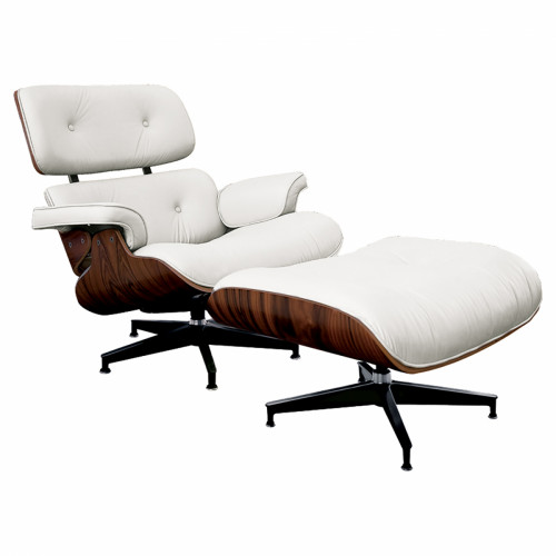 кресло lounge chair & ottoman белое в Шахтах