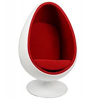 кресло ovalia egg style chair красное в Шахтах