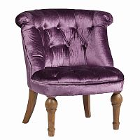 кресло sophie tufted slipper chair микровелюр фиолетовое в Шахтах