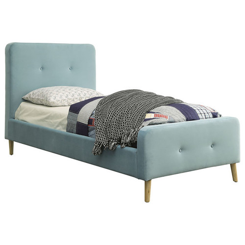 кровать button tufted flannelette blue 140х200 в Шахтах