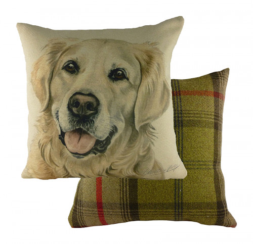 подушка с принтом waggydogs golden retriever в Шахтах