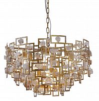 подвесная люстра crystal lux diego sp9 d600 gold в Шахтах