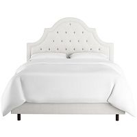 кровать двуспальная 180х200 белая с каретной стяжкой harvey tufted white в Шахтах