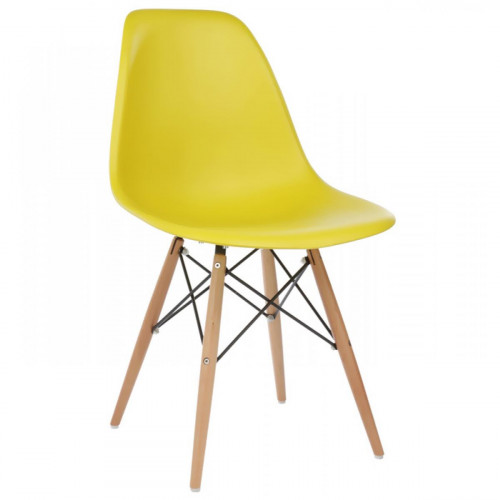 стул деревянный eames pc-015 yellow в Шахтах