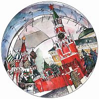 тарелка сувенирная спасская башня в Шахтах