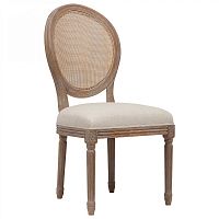 стул vintage french round cane back кремовый лён в Шахтах