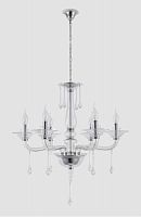 подвесная люстра crystal lux monica sp6 chrome/transparent в Шахтах