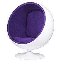 кресло eero ball chair бело-фиолетовое в Шахтах