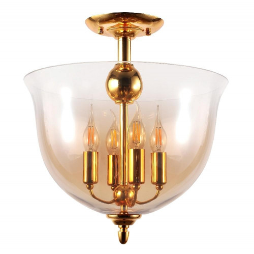 потолочный светильник crystal lux atlas pl4 gold в Шахтах