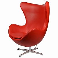 кресло arne jacobsen style egg chair красное в Шахтах