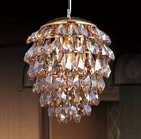 подвесной светильник crystal lux charme sp3+3 led gold/amber в Шахтах