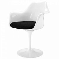 стул eero saarinen style tulip armchair черная подушка в Шахтах