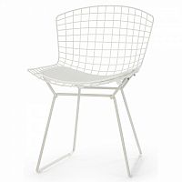 стул bertoia side кожаный standart белый в Шахтах