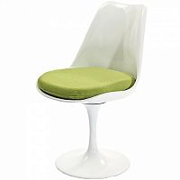 стул eero saarinen style tulip chair зеленая подушка в Шахтах