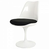 стул eero saarinen style tulip chair черная подушка в Шахтах