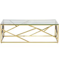 стол журнальный h-bridge gold 120*60*40см золотой в Шахтах