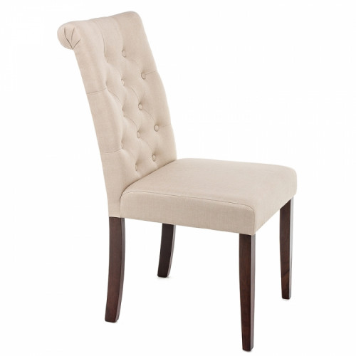 стул деревянный amelia dark walnut / fabric cream в Шахтах