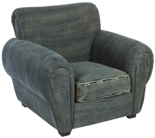 кресло san francisco denim armchair серое в Шахтах