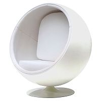 кресло eero ball chair белое в Шахтах