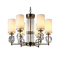 люстра felton 6 от delight collection белая/прозрачная/латунь в Шахтах