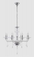 подвесная люстра crystal lux monica sp8 chrome/transparent в Шахтах