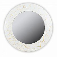 зеркало белое круглое диаметр 75 см с золотым декором fashion white gold в Шахтах