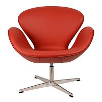 кресло arne jacobsen style swan chair красное в Шахтах