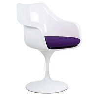 кресло tulip armchair бело-фиолетовое шерсть в Шахтах